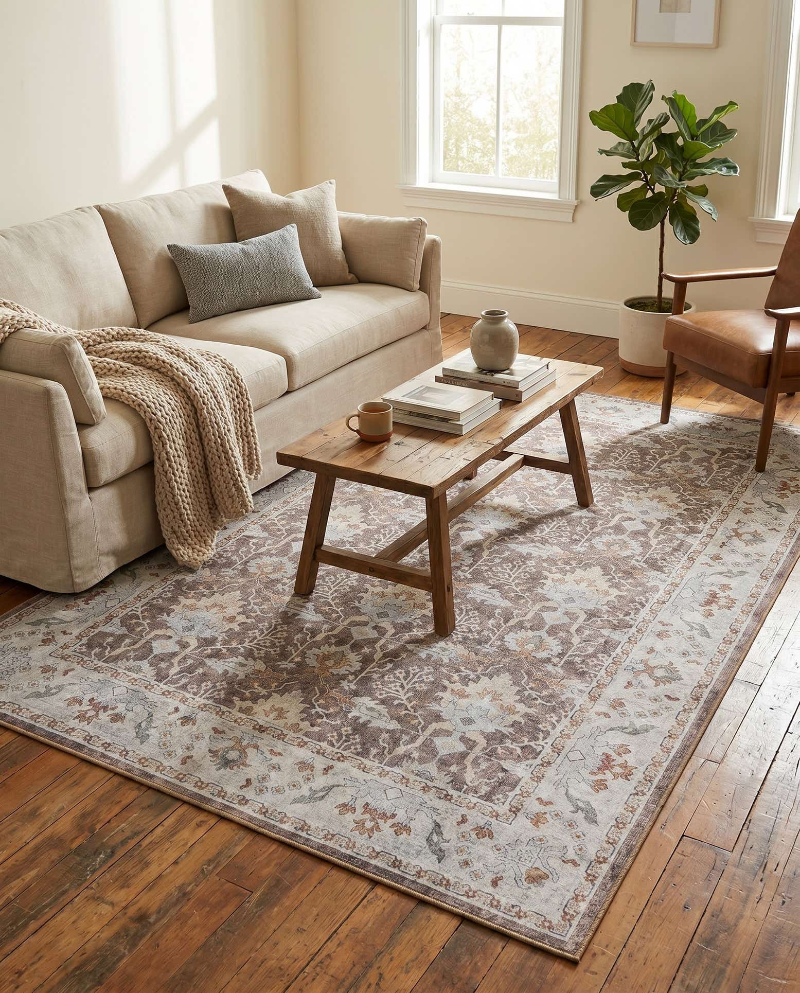 6' 1 x 9' Washable Timeless Rug