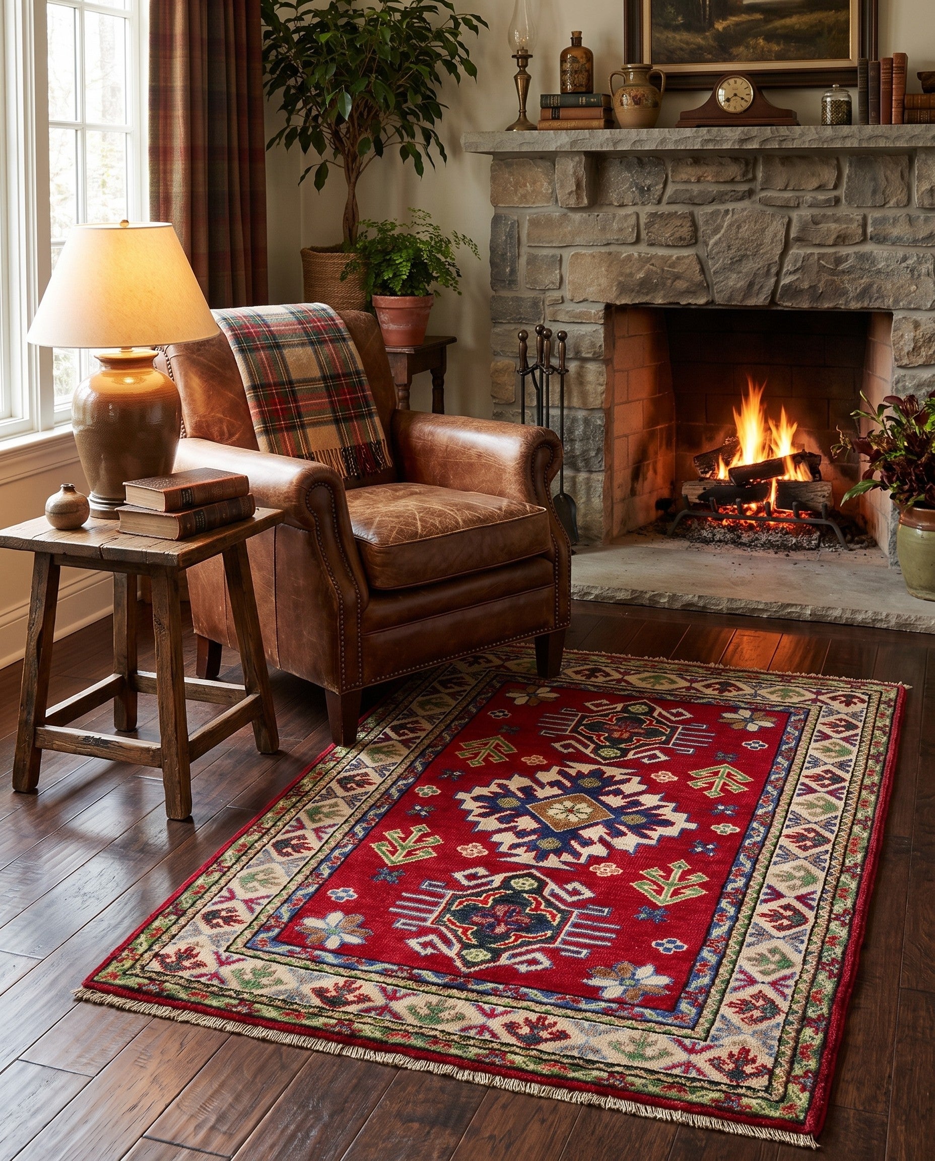 2' 9 x 4' 2 Hand Knotted Kazak Rug