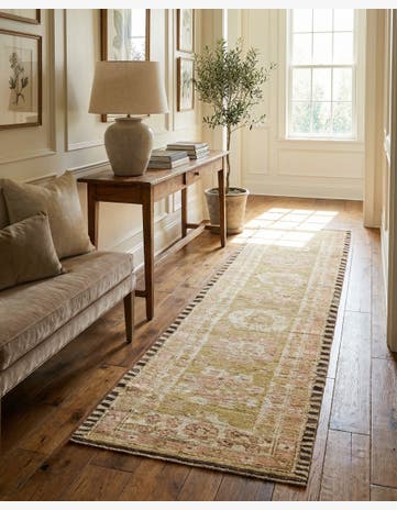 2' 9 x 10' 3 Hand Knotted Oushak Wool Runner Rug