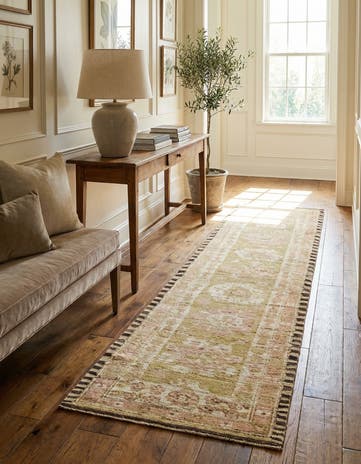 2' 9 x 10' 3 Hand Knotted Oushak Wool Runner Rug