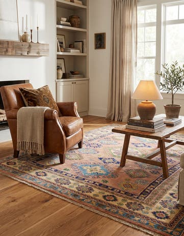 4' x 6' 3 Hand Knotted Kazak Rug