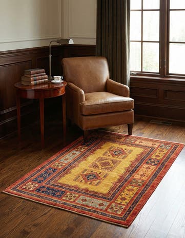 3' 7 x 5' 5 Kashkuli Wool Rug