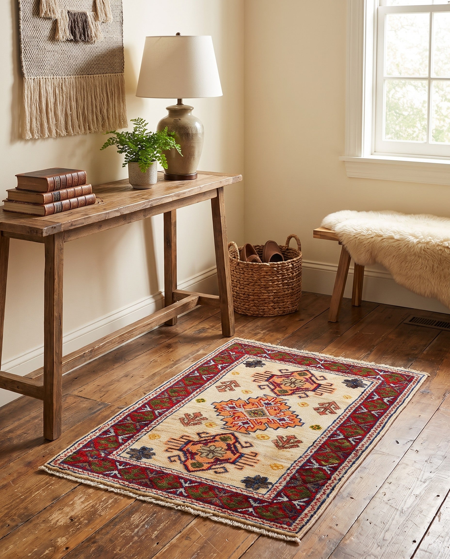 2' x 2' 10 Hand Knotted Kazak Rug