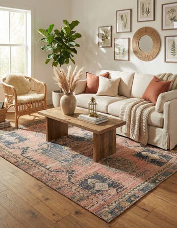 6' 1 x 9' Hand Woven Chenille Jute Rug