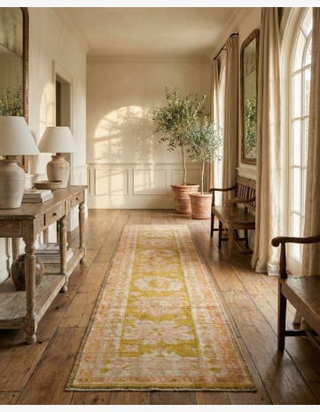 2' 8 x 9' 11 Hand Knotted Oushak Wool Runner Rug