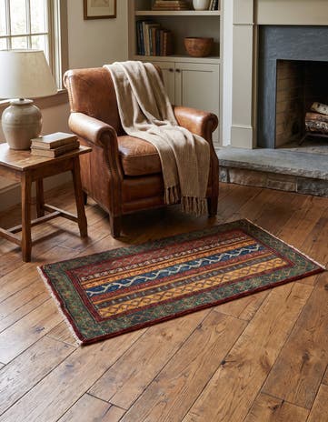 1' 7 x 3' 3 Hand Knotted Kazak Rug