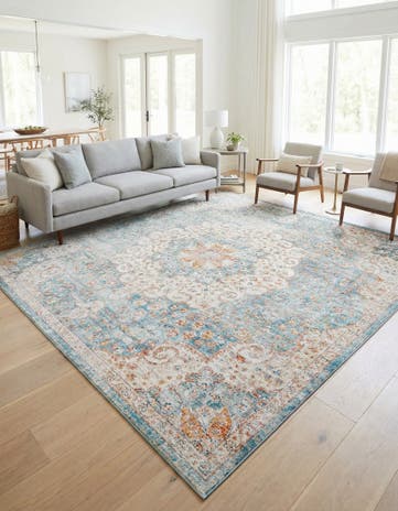 Blue Newport Square Rug