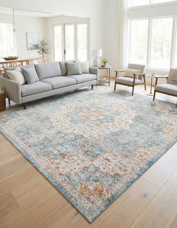 Blue Newport Square Rug