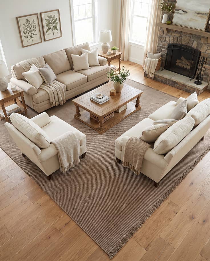 Detail image of 10' 6 x 10' 6 Cottage Farm Square Rug