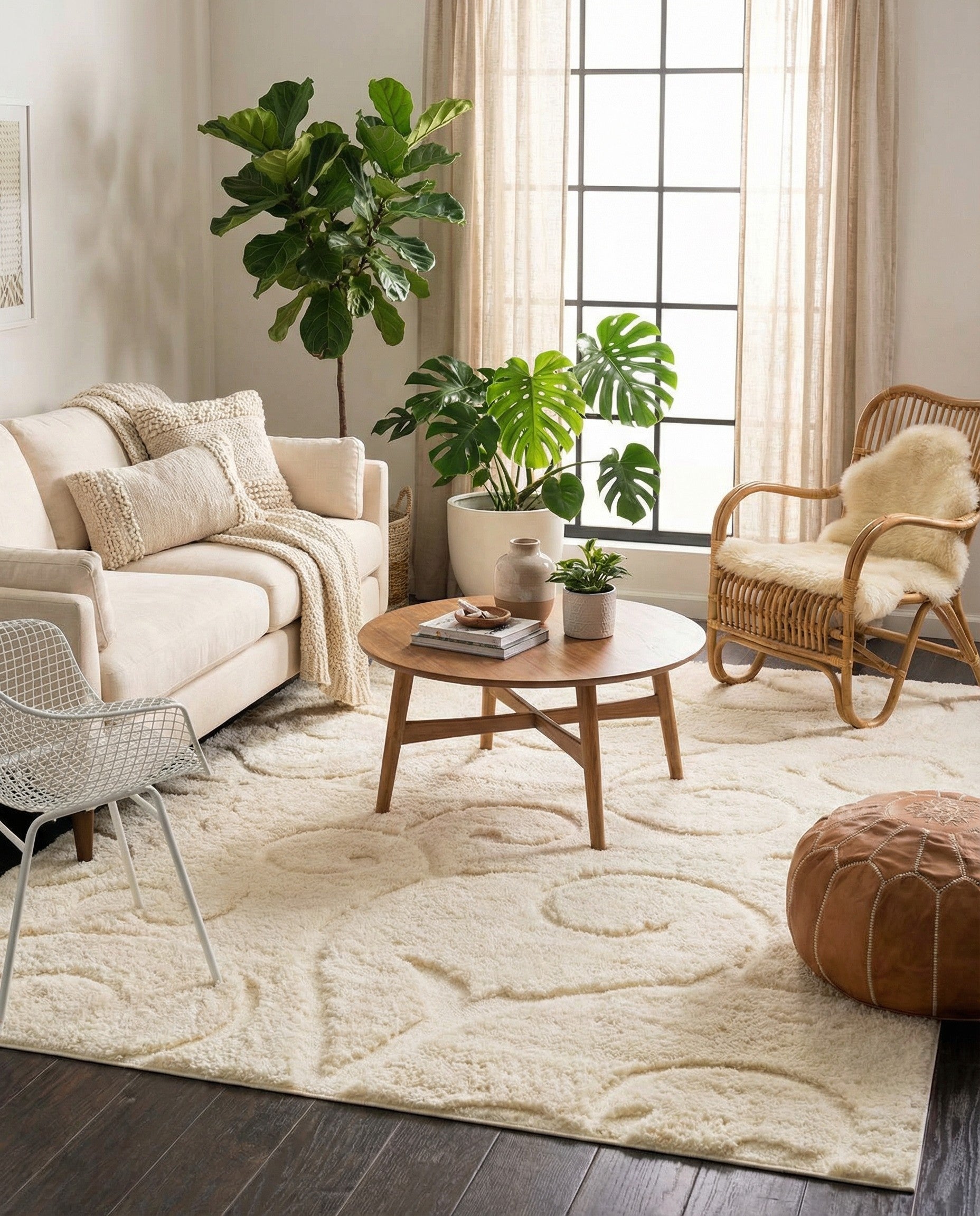 8' x 10' Floral Shag Rug