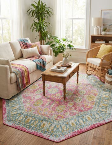 Pink Paragon Octagon Rug