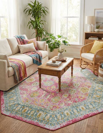 Pink Paragon Octagon Rug