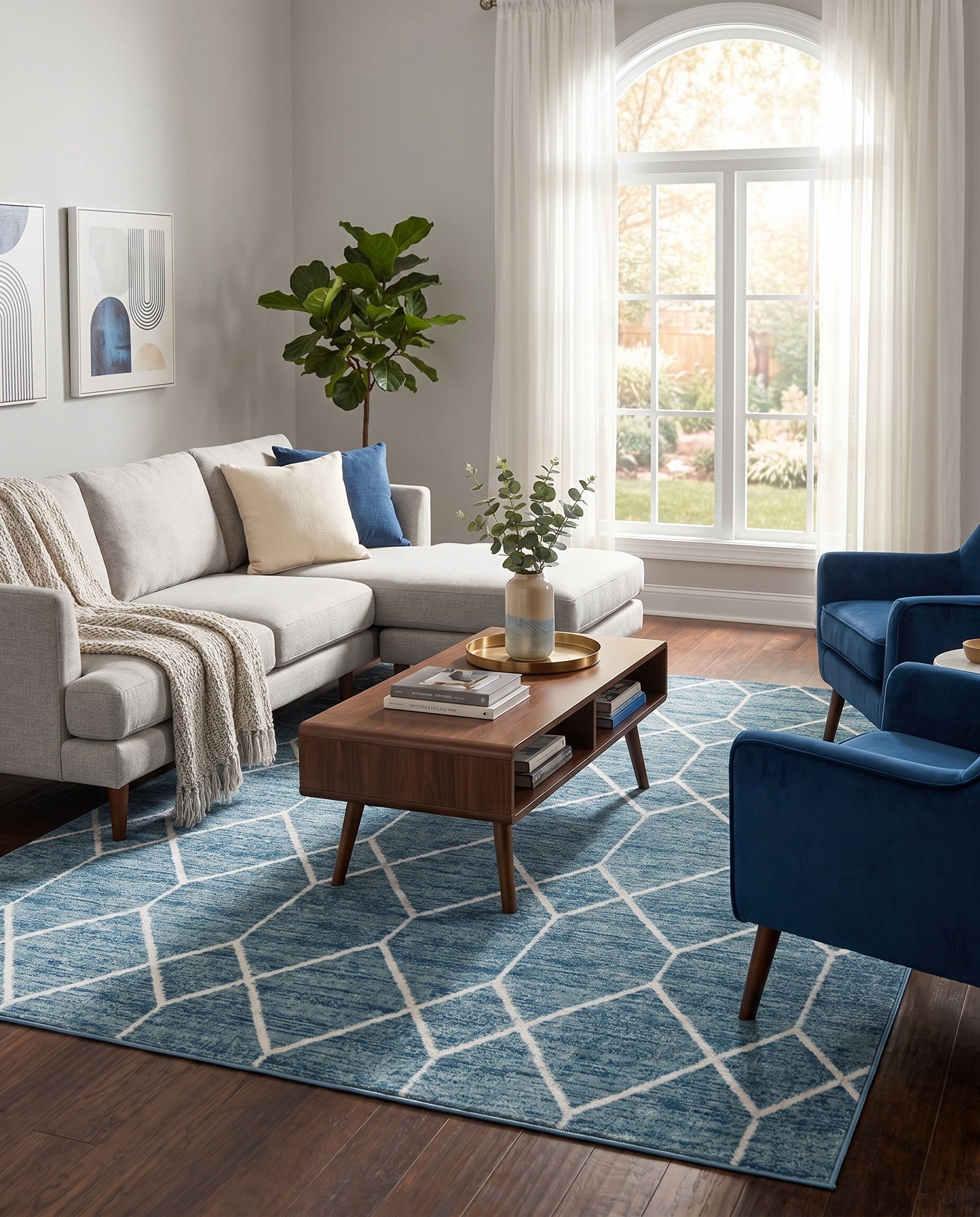 8' x 10' Lattice Trellis Rug