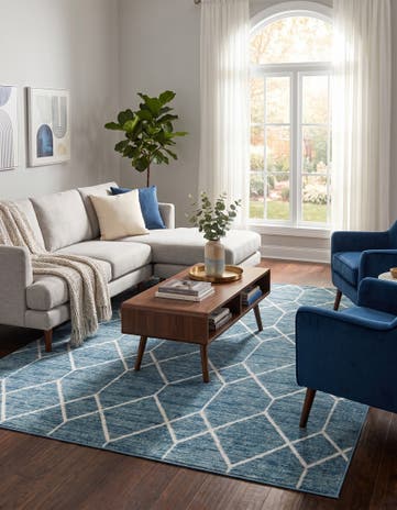 8' x 10' Lattice Trellis Rug