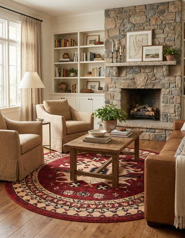 7' 10 x 7' 10 Heris Round Rug