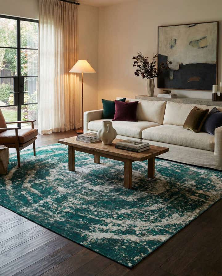 7' 10 x 9' Hand Knotted Ultra Vintage Persian Wool Square Rug