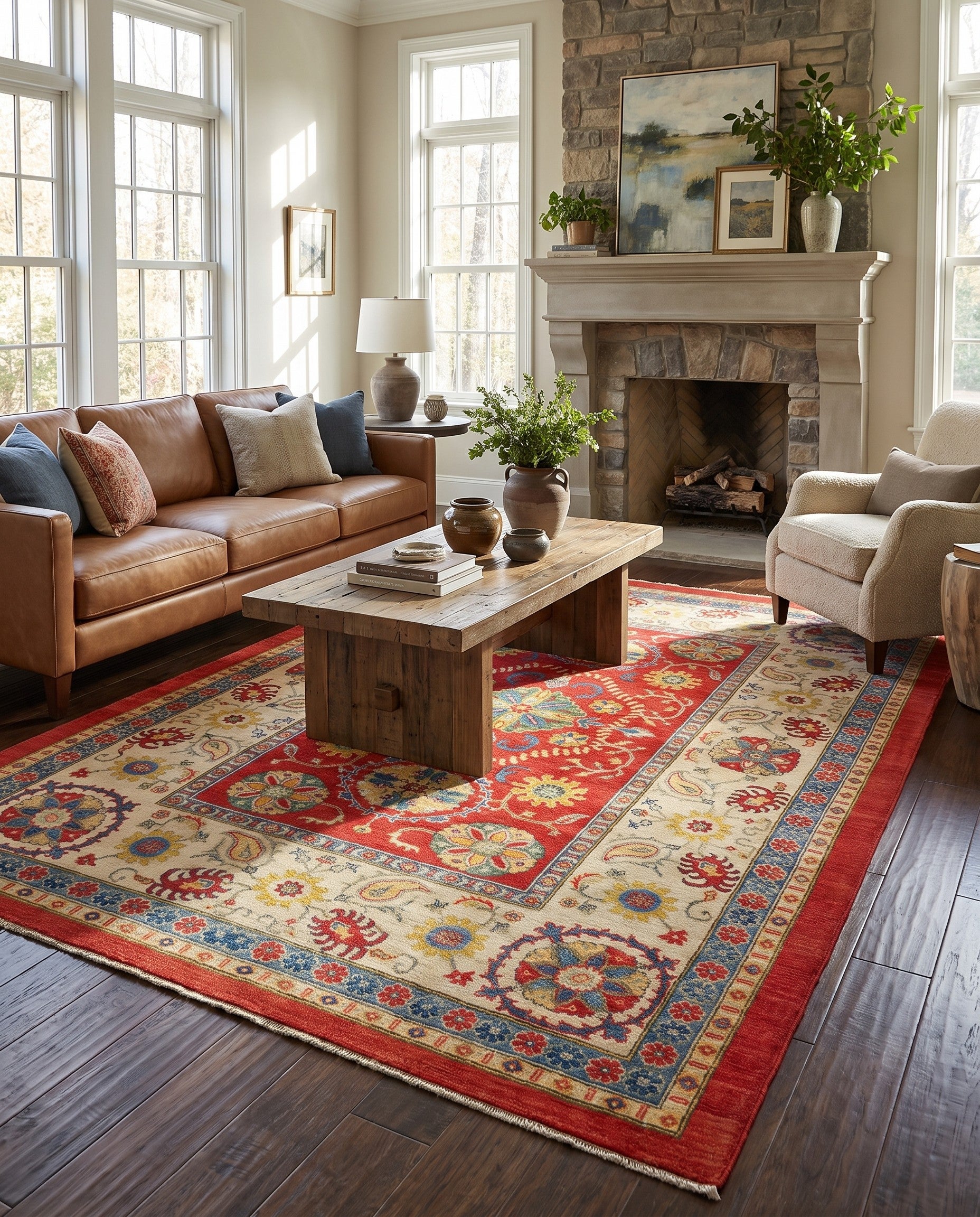 6' 2 x 8' 8 Hand Knotted Kazak Rug