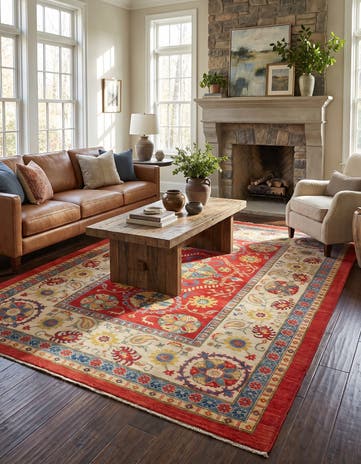 6' 2 x 8' 8 Hand Knotted Kazak Rug