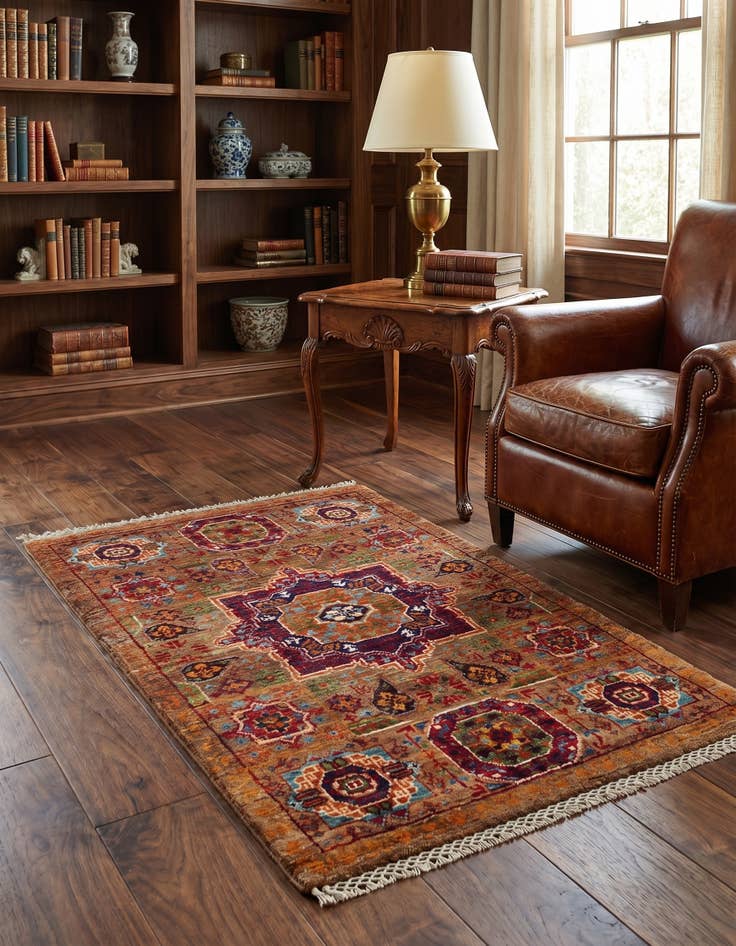 Detail image of 2' 1 x 3' 2 Hand Knotted Mamluk Ziegler Rug