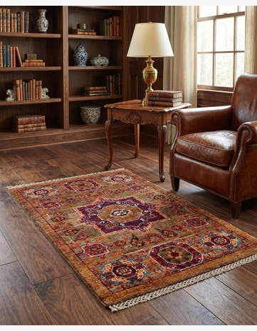 2' 1 x 3' 2 Hand Knotted Mamluk Ziegler Rug