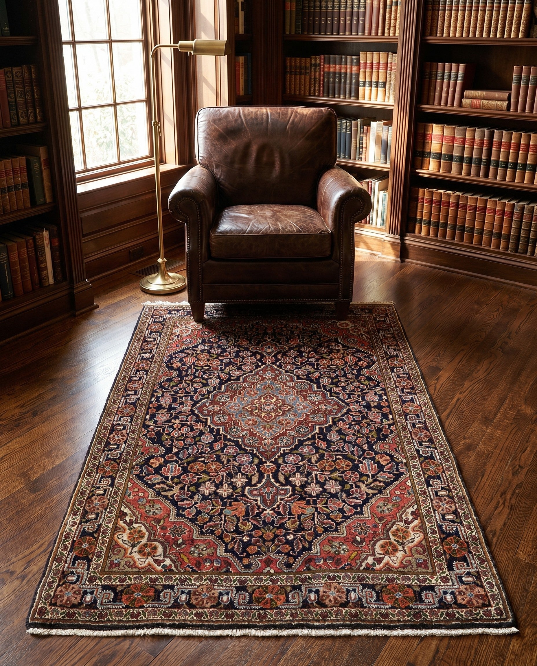 3' 7 x 5' 3 Hand Knotted Djosan Persian Wool Rug