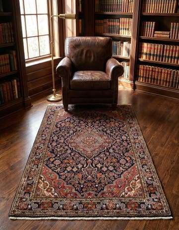 3' 7 x 5' 3 Hand Knotted Djosan Persian Wool Rug
