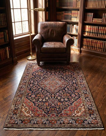 3' 7 x 5' 3 Hand Knotted Djosan Persian Wool Rug
