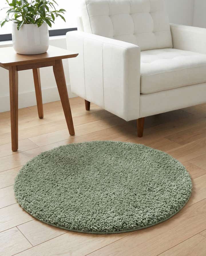 2' x 2' Zermatt Shag Round Rug