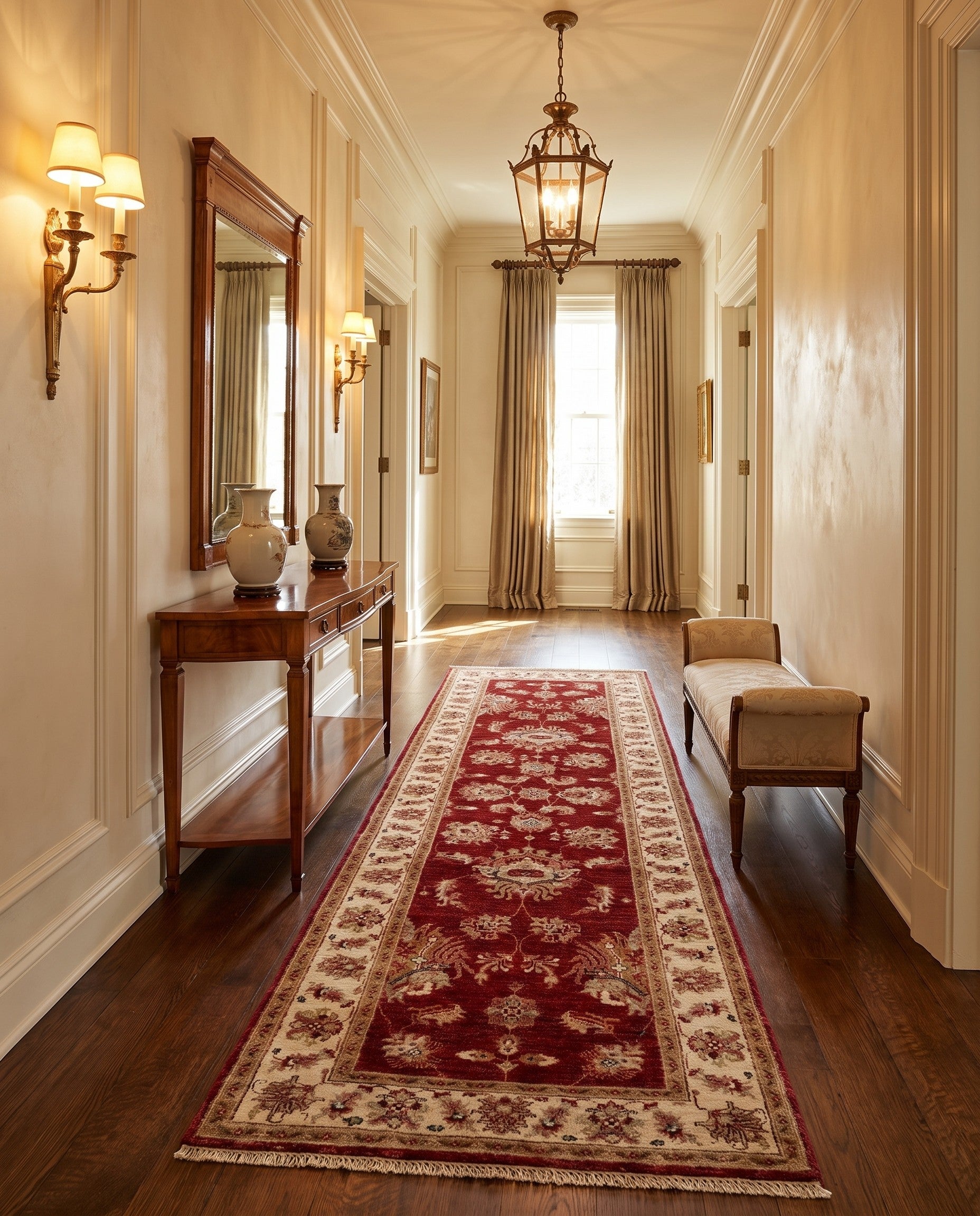 2' 9 x 8' 8 Hand Knotted Peshawar Ziegler Runner Rug