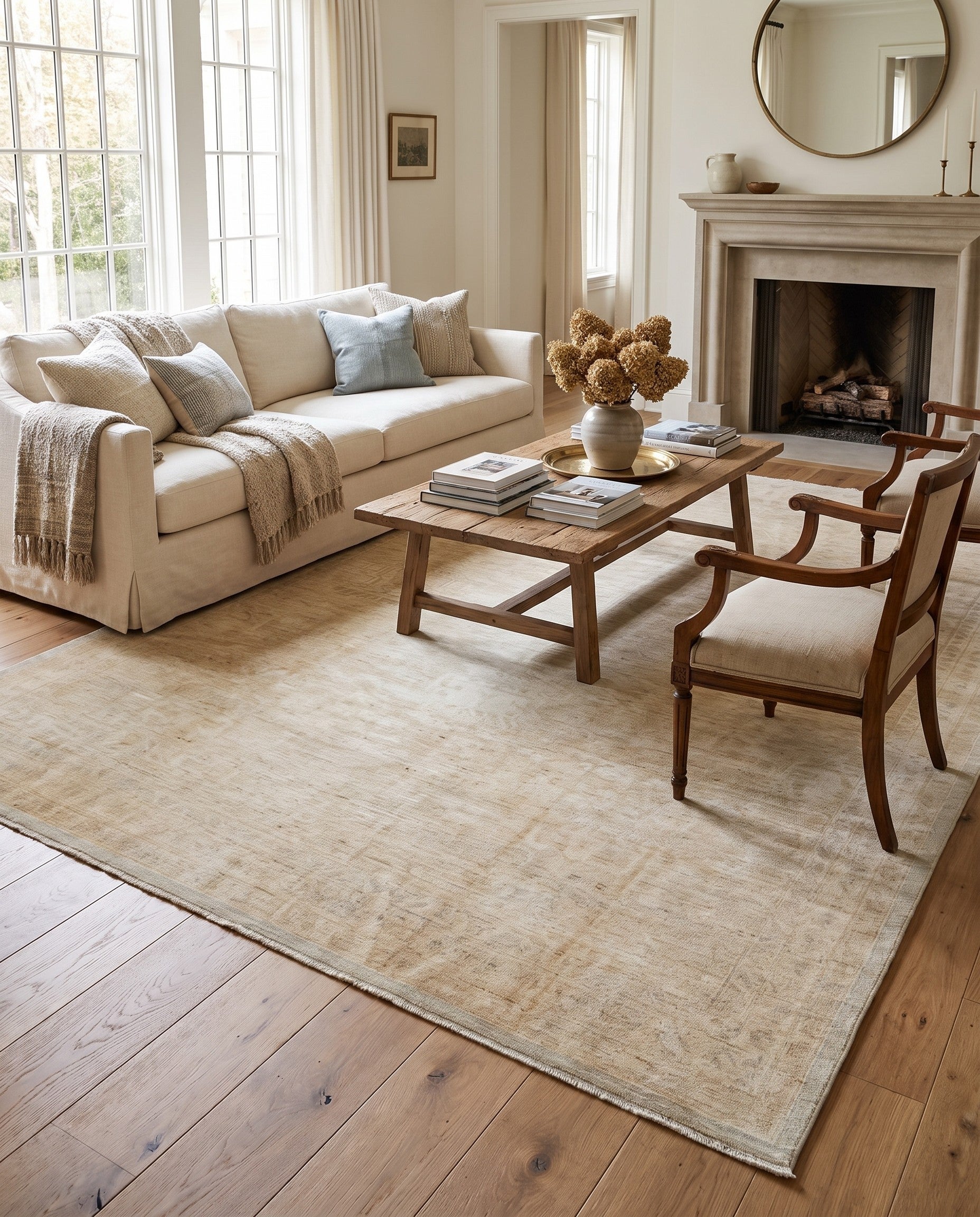 9' 5 x 12' 4 Hand Knotted Oushak Wool Rug