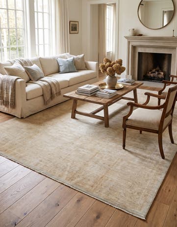 9' 5 x 12' 4 Hand Knotted Oushak Wool Rug