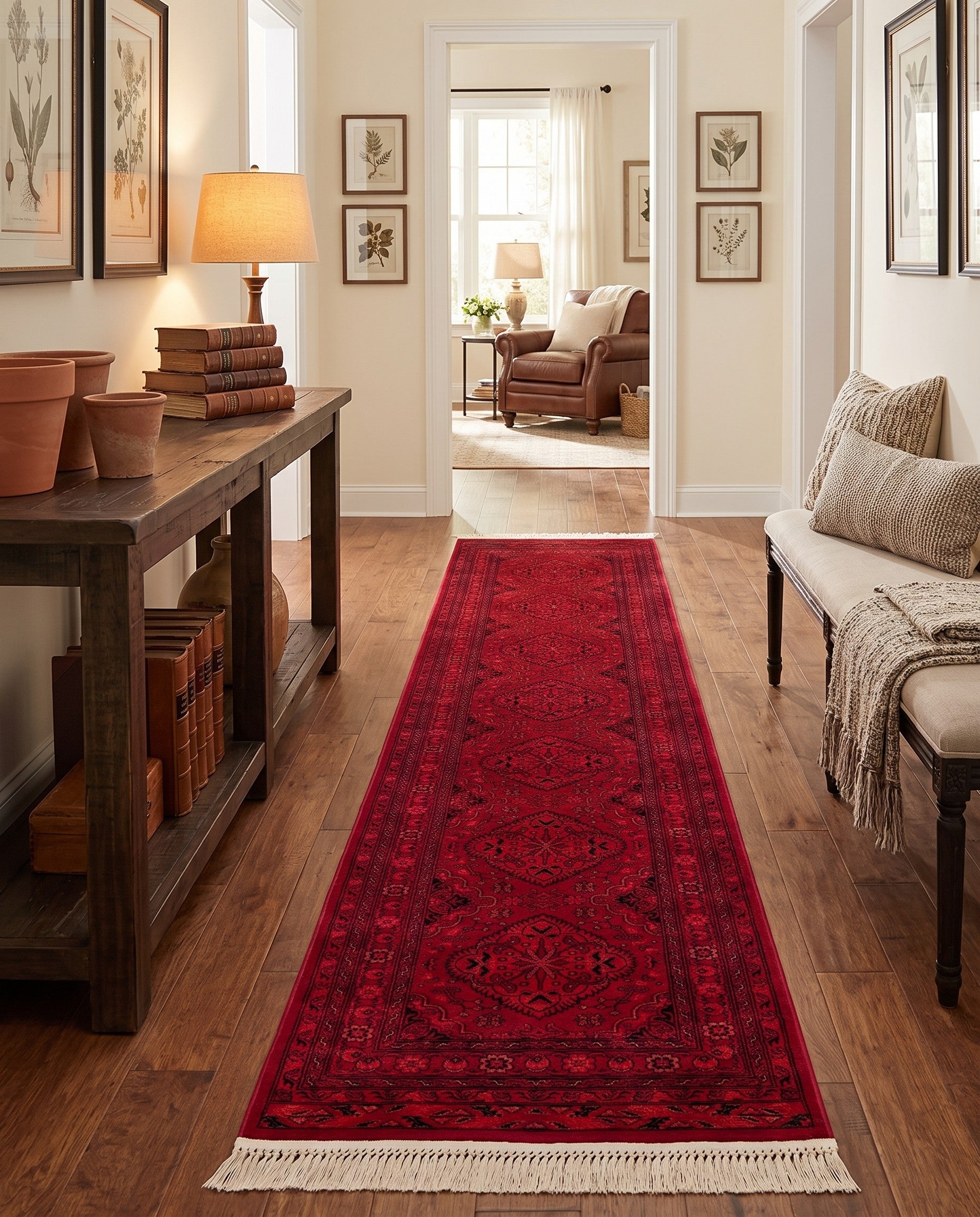 Red Bokhara Runner Rug
