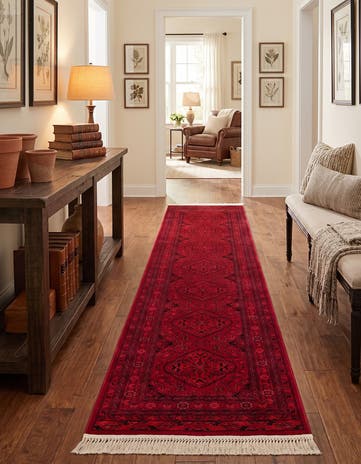 Red Bokhara Runner Rug