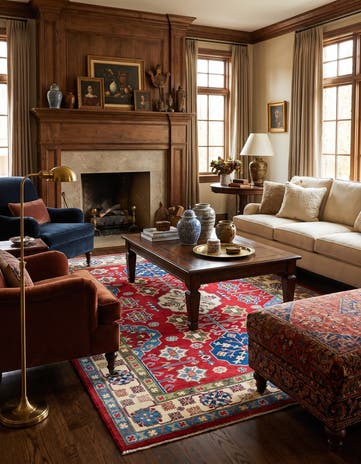 6' x 8' 9 Hand Knotted Kazak Rug