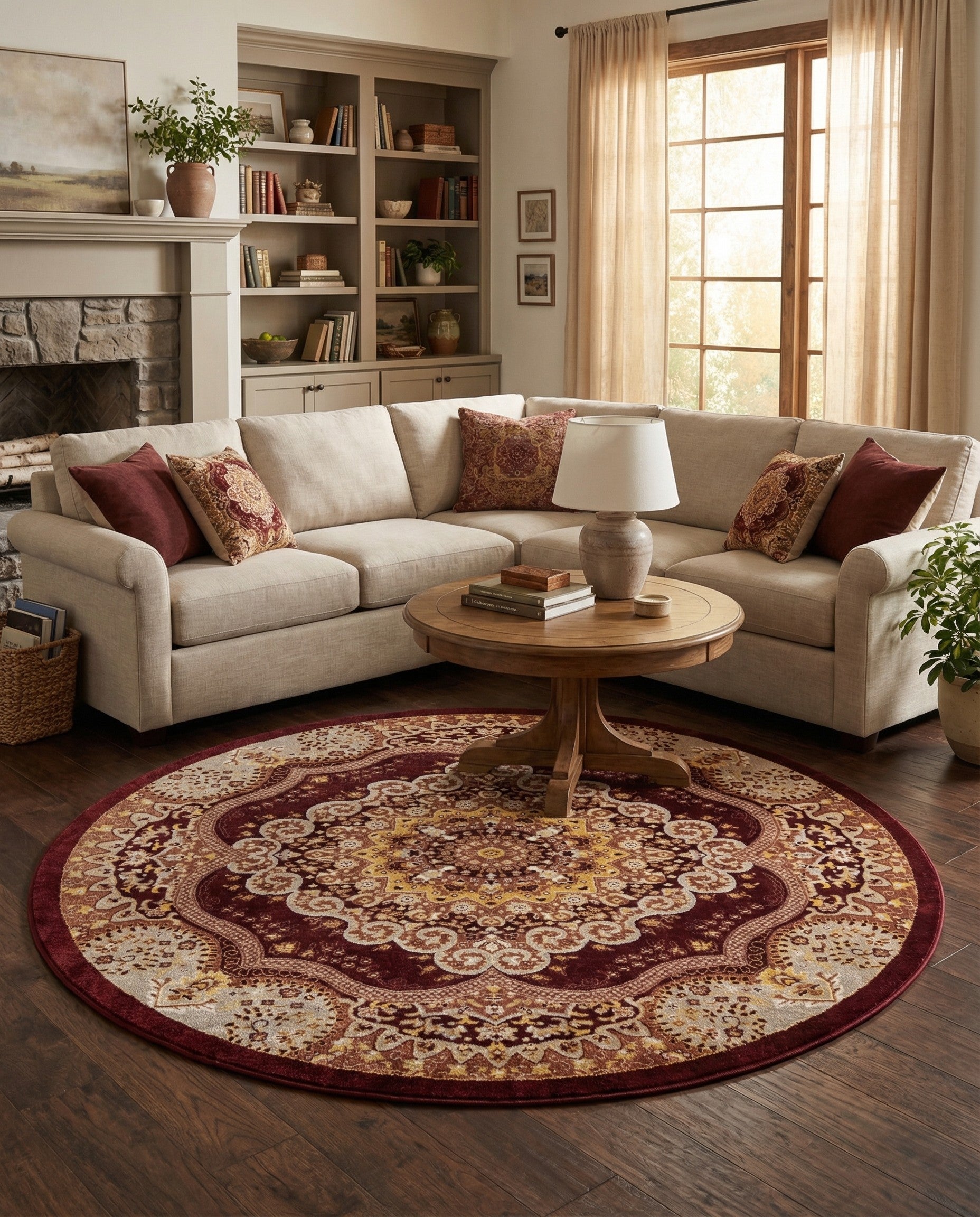 7' 10 x 7' 10 Kamala Washable Round Rug