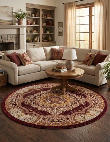 7' 10 x 7' 10 Kamala Washable Round Rug