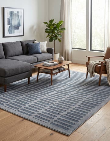 Slate Blue Textura Designer Rug
