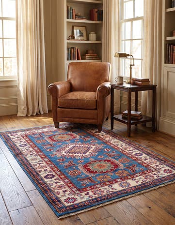 3' 4 x 5' 1 Hand Knotted Kazak Rug