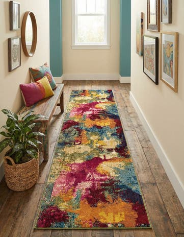 2' 2 x 6' 9 Washable Hyacinth Runner Rug