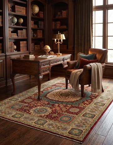 5' 10 x 8' Hand Knotted Mamluk Ziegler Rug