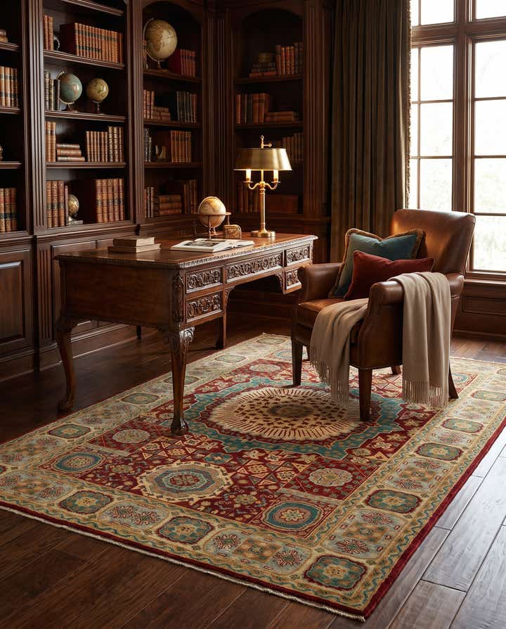 5' 10 x 8' Hand Knotted Mamluk Ziegler Rug