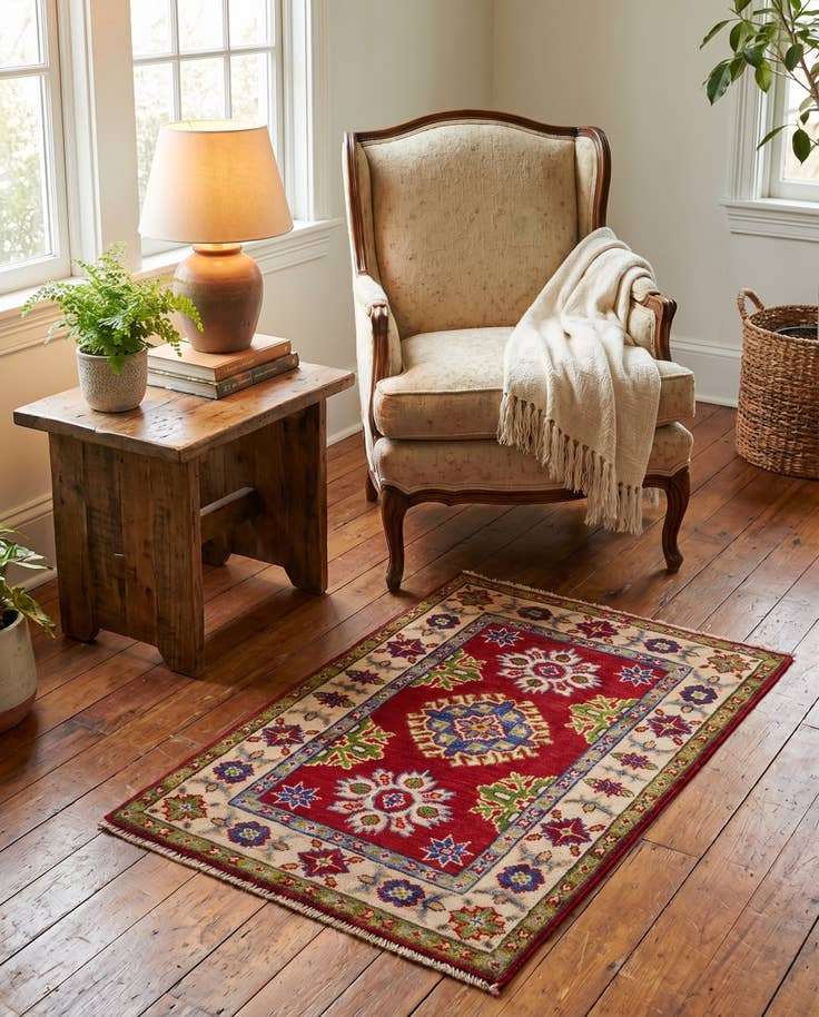 Detail image of 2' 1 x 3' 1 Hand Knotted Kazak Rug