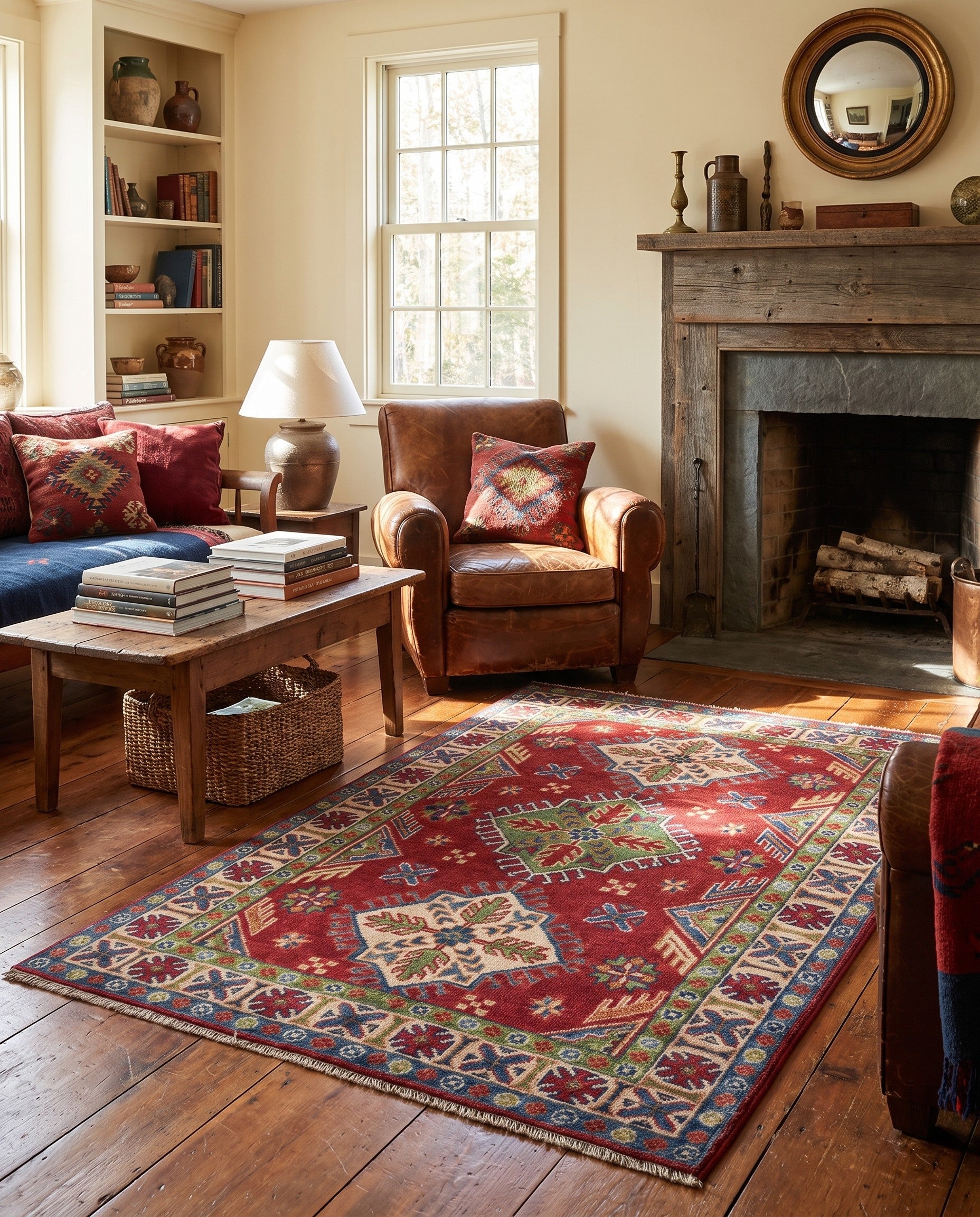 3' 3 x 4' 11 Hand Knotted Kazak Rug