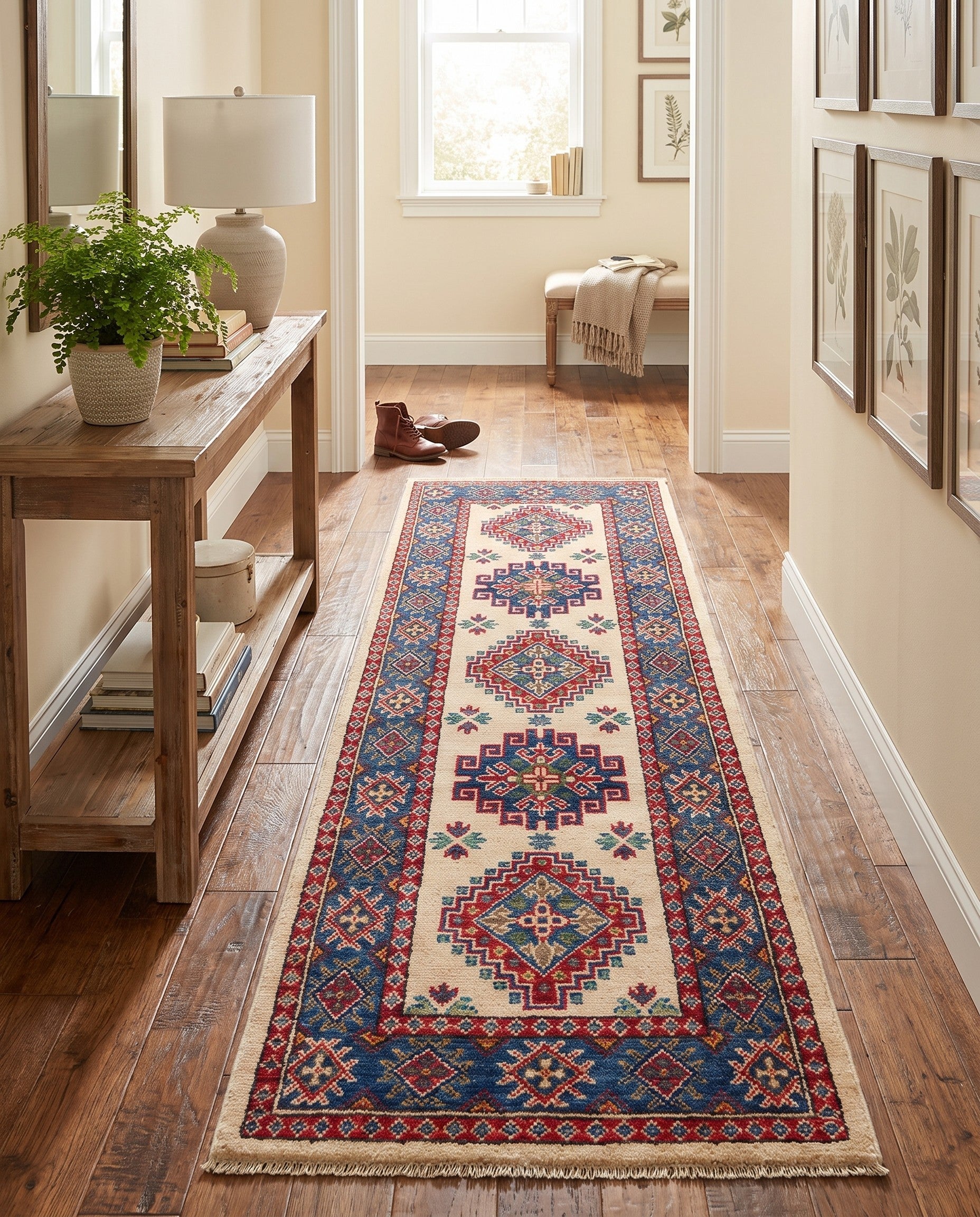2' x 6' Hand Knotted Kazak Runner Rug