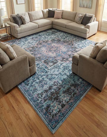 10' 6 x 10' 6 Washable Francesca Square Rug