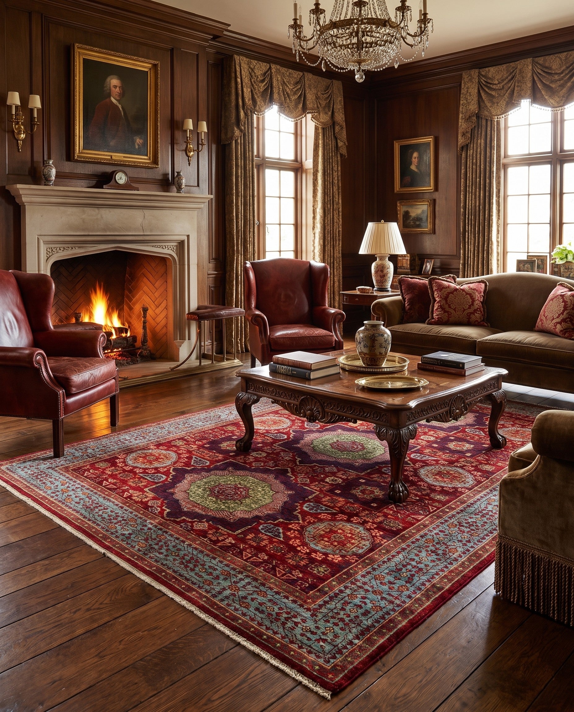 6' 8 x 9' 9 Hand Knotted Mamluk Ziegler Rug