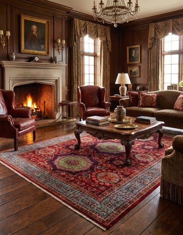6' 8 x 9' 9 Hand Knotted Mamluk Ziegler Rug