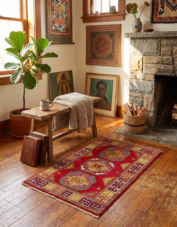 2' 1 x 2' 11 Hand Knotted Kazak Rug
