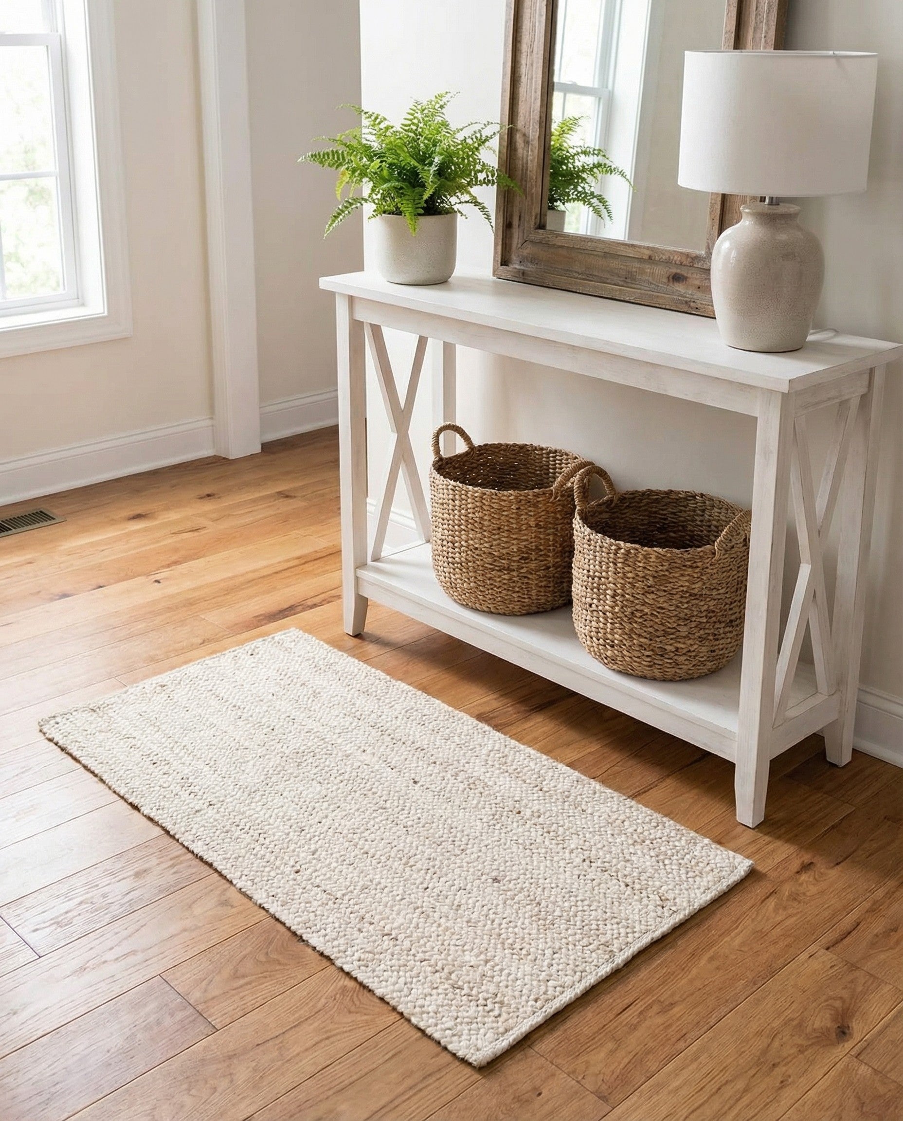 1' 8 x 3' 3 Handmade Braided Jute Rug
