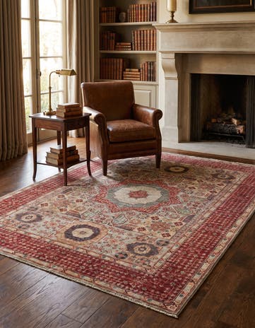 5' x 6' 7 Hand Knotted Mamluk Ziegler Rug